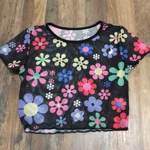 Sheer flower top
